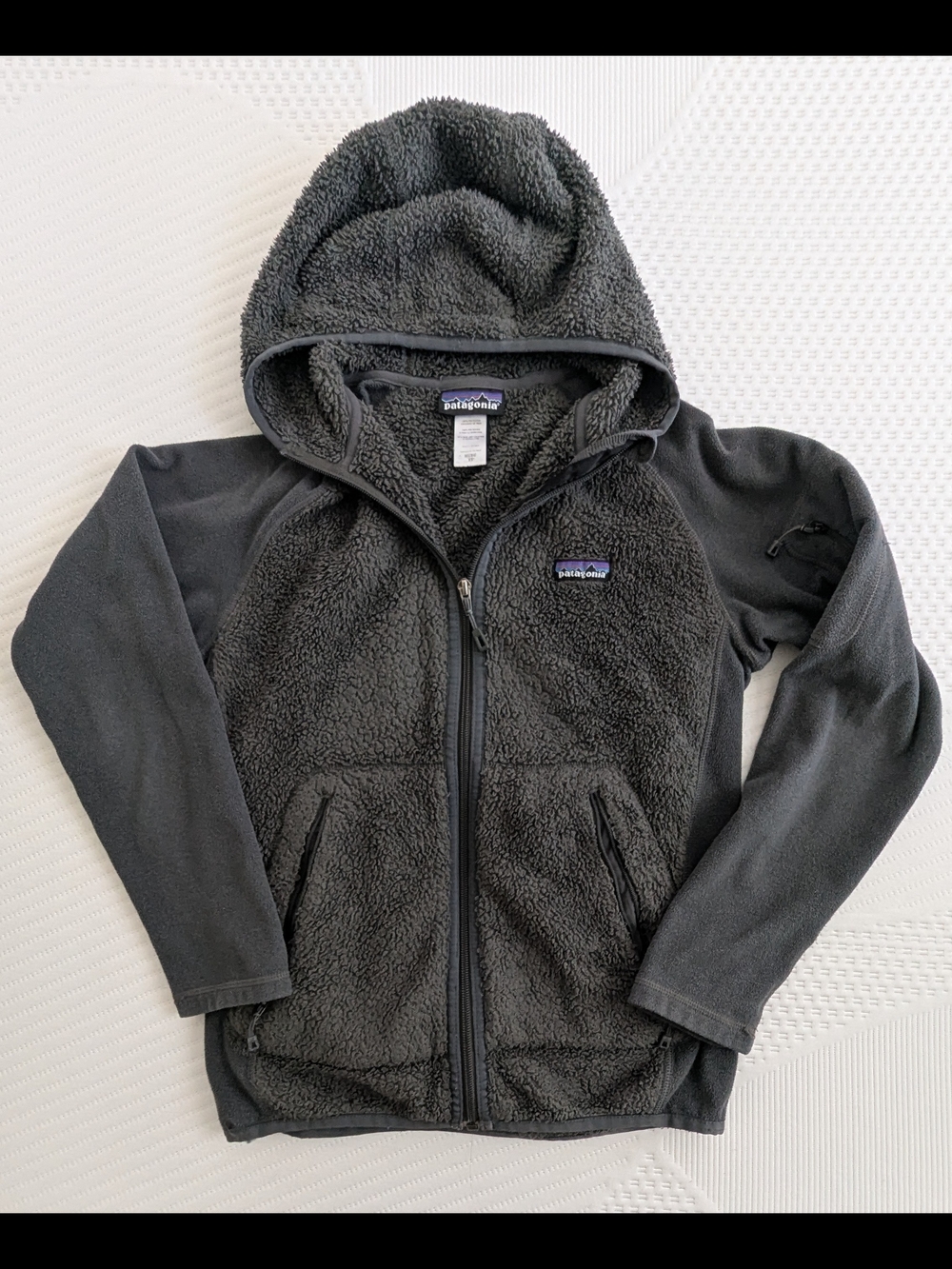 Patagonia Black Sherpa-Lined Zip Hoodie